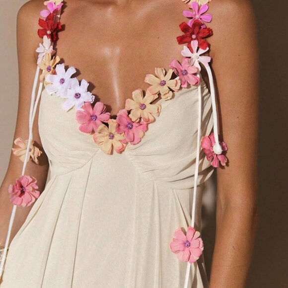 Apricot Women's Elegant Sexy Floral Long Dress - Picture 7 of 7